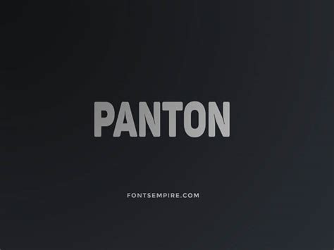 Panton Font Family Free Download - Fonts Empire