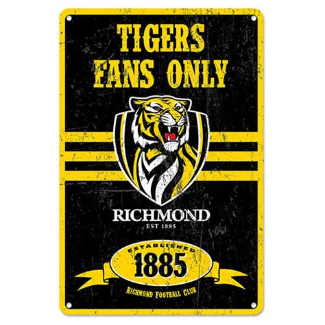 Richmond Tigers Retro Metal Sign