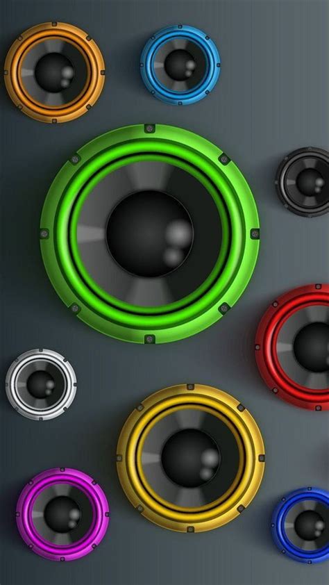 Speakers, blue, colorful, dj, green, music, red, round, song, speaker, HD phone wallpaper | Peakpx