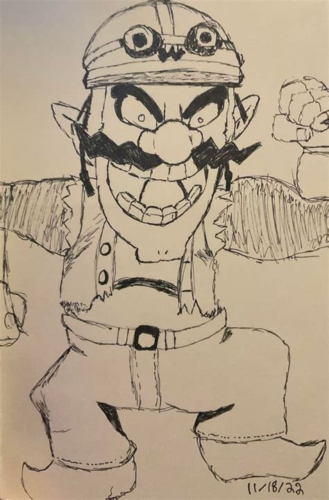 Wario fan art. : r/Mario