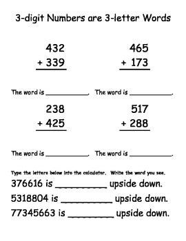 Upside-Down Calculator by Jodi Whalen | TPT