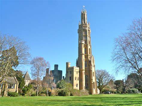 Hadlow Tower, with the remains of Hadlow Castle, near Tonbridge in Kent ...