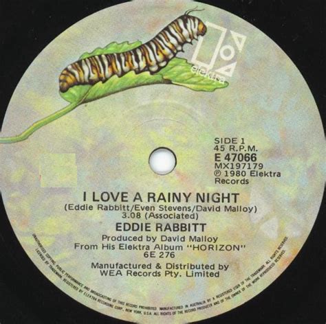 Eddie Rabbitt – I Love A Rainy Night (1980, Vinyl) - Discogs