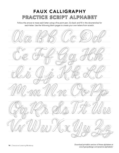 Printable Calligraphy Alphabet Fonts