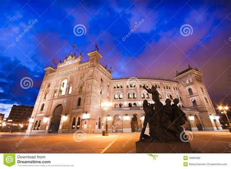 Bullfighting Arena in Madrid, Las Ventas Stock Photo - Image of night ...