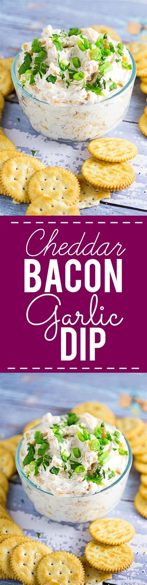 Cheddar Bacon Garlic Dip Recipe - Three favorite flavors come together in this simple but ...