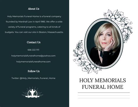 FREE Funeral Bi-Fold Brochure Templates & Examples - Edit Online ...