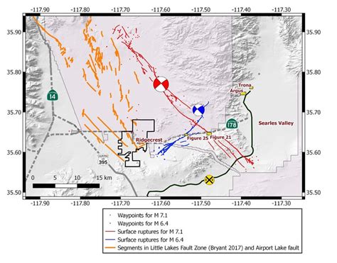 Provisional mapped surface ruptures and fault rupture observation ...