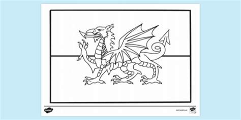 FREE! - Welsh flag colouring template | Great resources for teachers