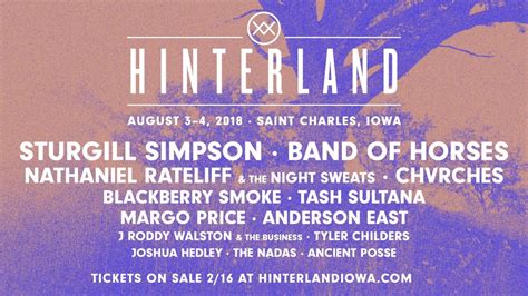 Hinterland Music Festival Announces Initial 2018 Lineup