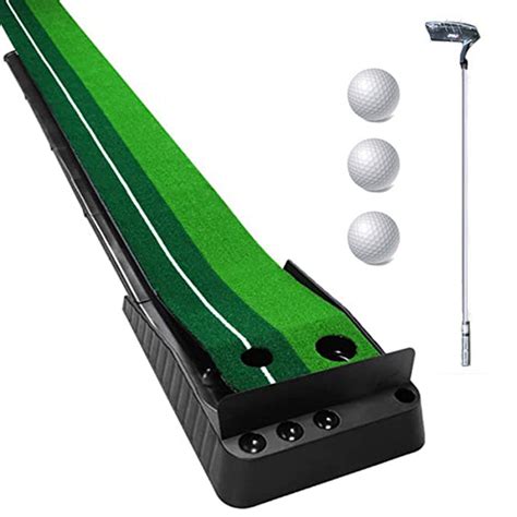 Odoland Portable Golf Putting Green Indoor/Outdoor Training Mat with ...