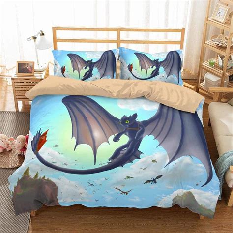 3D Customize How To Train Your Dragon Customized Bedding Sets Duvet Cover in 2021 | Dragon ...