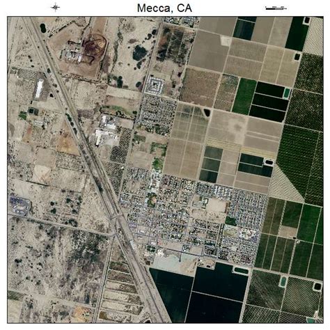 Aerial Photography Map of Mecca, CA California