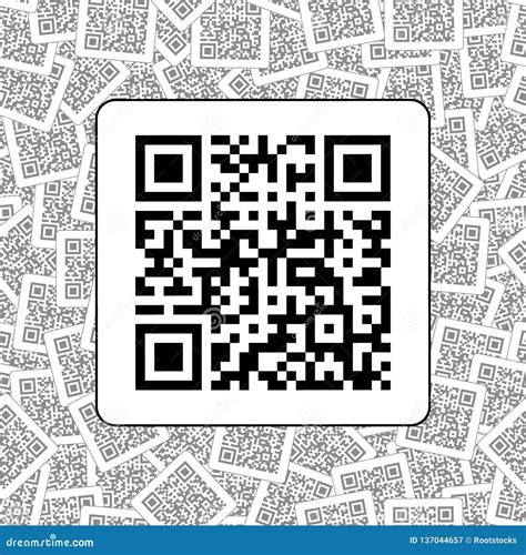 Qr Code On The Qr Codes Background Stock Illustration - Illustration of minimalistic, digital ...