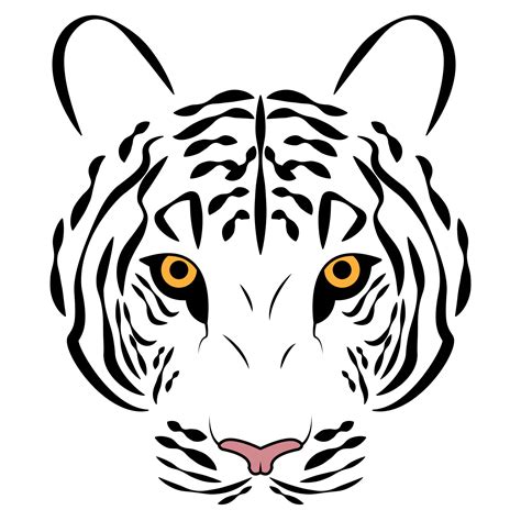 tiger face silhouette vector. tiger face for tattoo design 15547543 Vector Art at Vecteezy