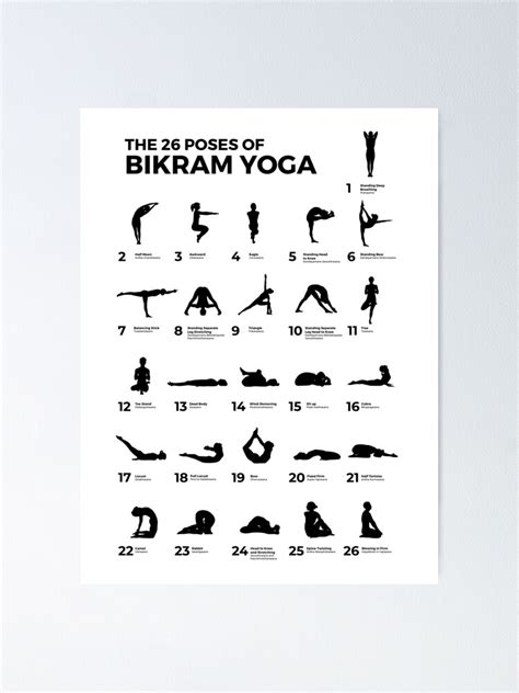 "The 26 Poses Of Bikram Yoga " Poster for Sale by artpause | Redbubble