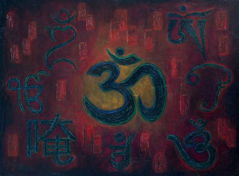 Languages of OM - An OM Symbol Painting - Amy Tanathorn | Om symbol ...