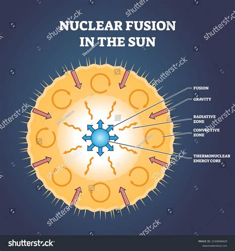 Nuclear Fusion Sun Star Structure Zones Stock Vector (Royalty Free) 2120046620 | Shutterstock