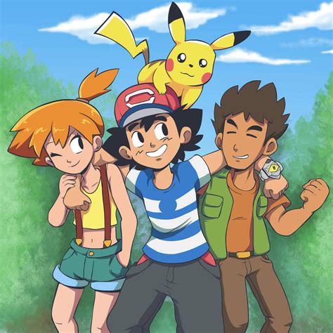 Ash, Misty and Brock by MuchBlock10 on DeviantArt