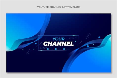 Free Vector | Gradient abstract fluid technology youtube channel