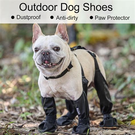 Jzenzero Suspender Boots for Dogs Waterproof Dog Shoes Anti Slip Pet Paw Protector for Small ...