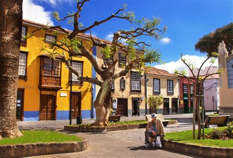 Street In The Old Capital Of Tenerife (la Laguna). Canary Islands, Spain. Editorial Image ...