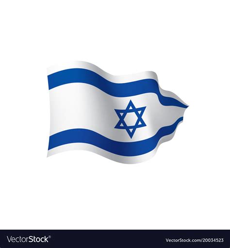 Israel flag Royalty Free Vector Image - VectorStock