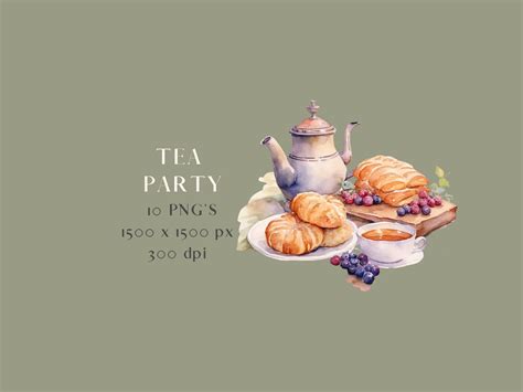 English Tea Party Clipart Set Graphic by BaobabCreativeStudio · Creative Fabrica