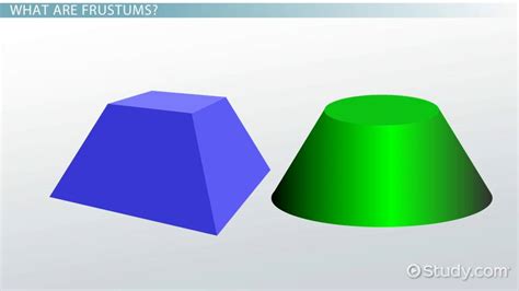 Volume of a Frustum of Pyramids & Cones - Video & Lesson Transcript ...