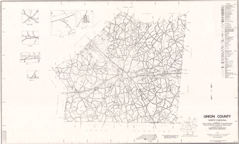 1980 Road Map of Union County, North Carolina