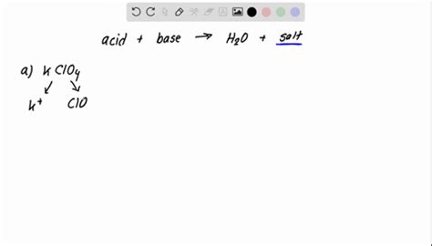 SOLVED:Write the balanced formula equation for the acid-base reactions that occur when the ...