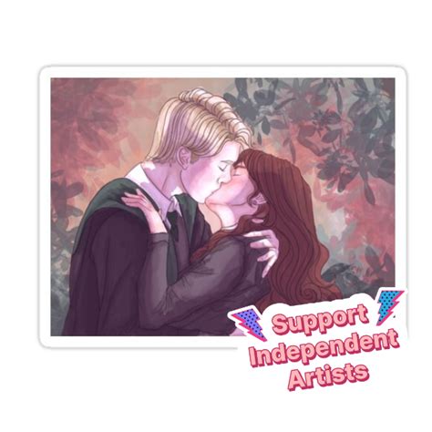 "Dramione" Sticker by Dralamy | Dramione fan art, Dramione, Draco and hermione fanfiction