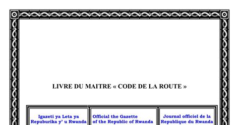 Igazeti (Amategeko Y'Umuhanda)- Full (Ibyapa) Rwanda.pdf | DocDroid