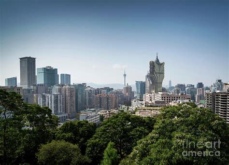 Urban Skyline View With Tower Blocks In Central Macau City Photograph by JM Travel Photography ...