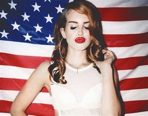 Lana Del Rey and American Flag - Canvas Of Life