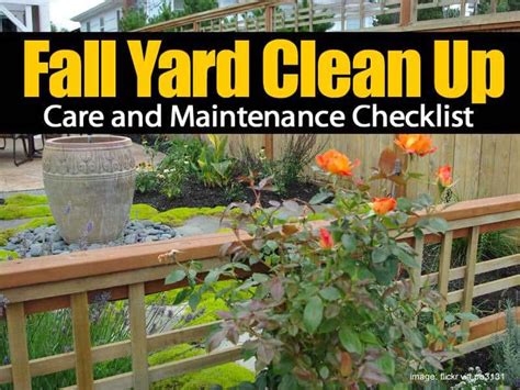 Fall Yard Clean Up, Care and Maintenance Checklist