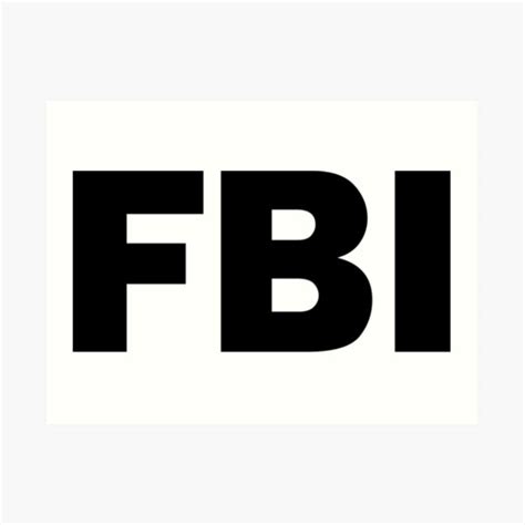 "Black FBI LOGO" Art Print by Hamedi | Redbubble