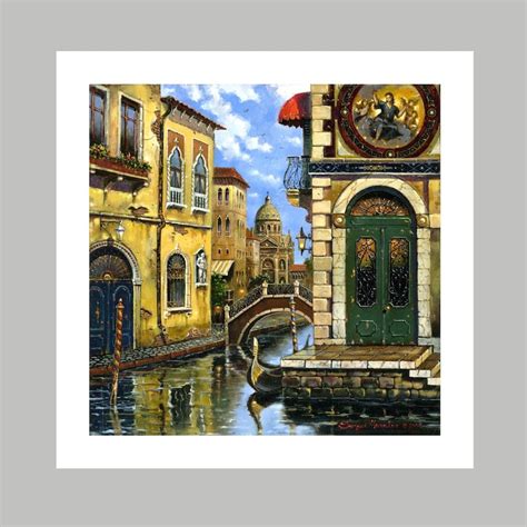 Venice Art Print on Canvas, Oil Painting, Landscape, Oil Painting, Large Canvas, Cityscape ...