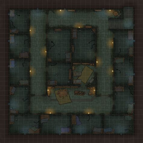 Fortress Prison [Free] | Spellarena Map Atlas | Dungeon maps, Dnd world map, Fantasy map