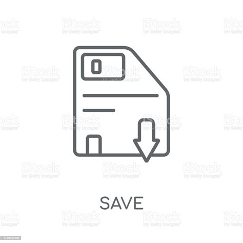 Save Linear Icon Modern Outline Save Logo Concept On White Background From User Interface And ...