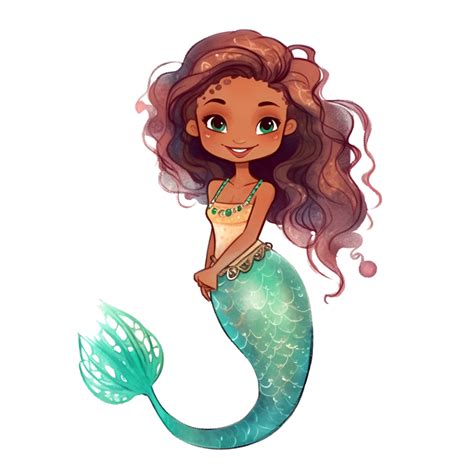 Mermaid Watercolor Clipart 24284414 PNG