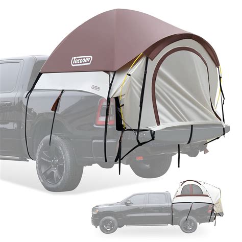 Tecoom Truck Tent for 5.5-5.8ft Bed, Waterproof PU3000mm Truck Bed Tent with Removable Rain Fly ...