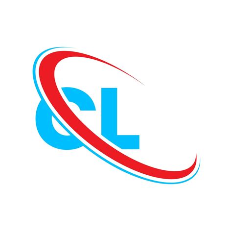 CL logo. CL design. Blue and red CL letter. CL letter logo design ...