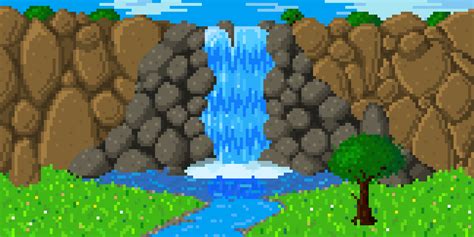 Waterfall : r/PixelArt