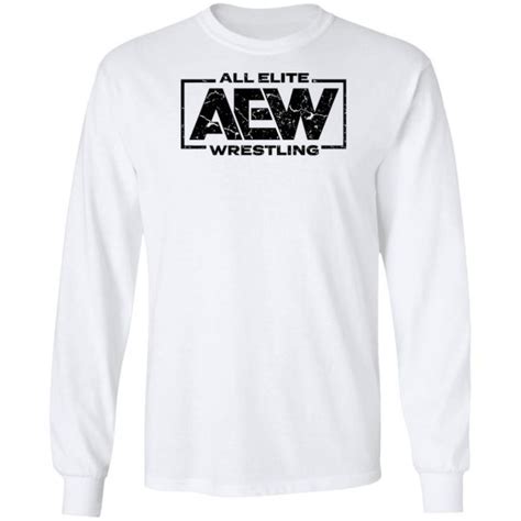 Aew Live Merch Aew Black Logo Grey Shirt - Spoias