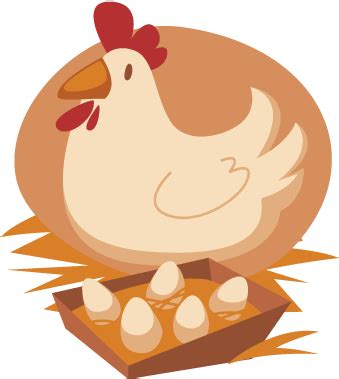 Download Kids Hen & Eggs Wall Sticker - Dibujo Gallina Y Huevo PNG Image with No Background ...