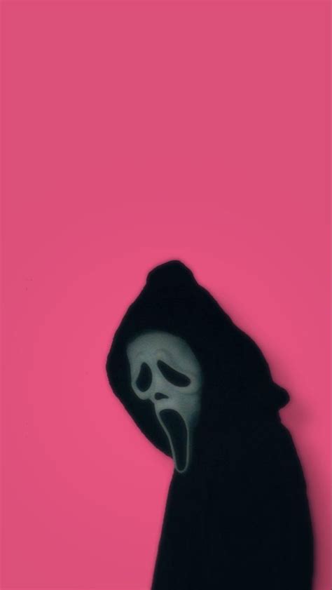 Pink Ghostface wallpaper | Ghost face wallpaper aesthetic, Scary wallpaper, Halloween wallpaper ...