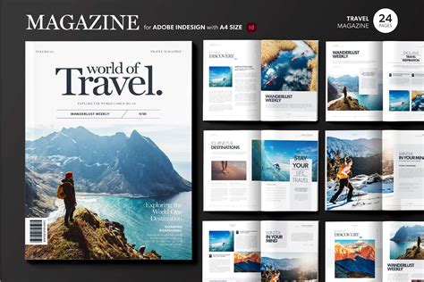 Travel Magazine Template Layout | Magazine Templates ~ Creative Market