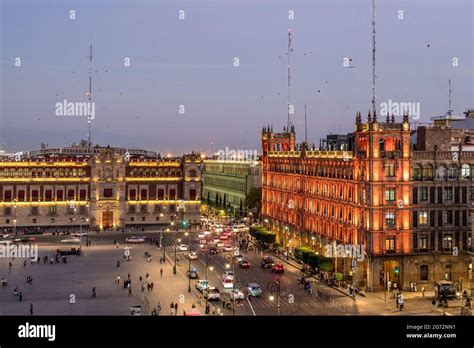 Historical landmark National Palace building at Plaza de la ...