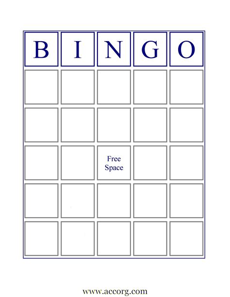 Free Printable Cute Bingo Template